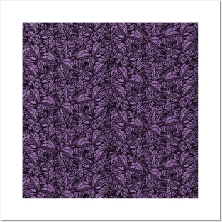 Purple Butterfly Wings Posters and Art